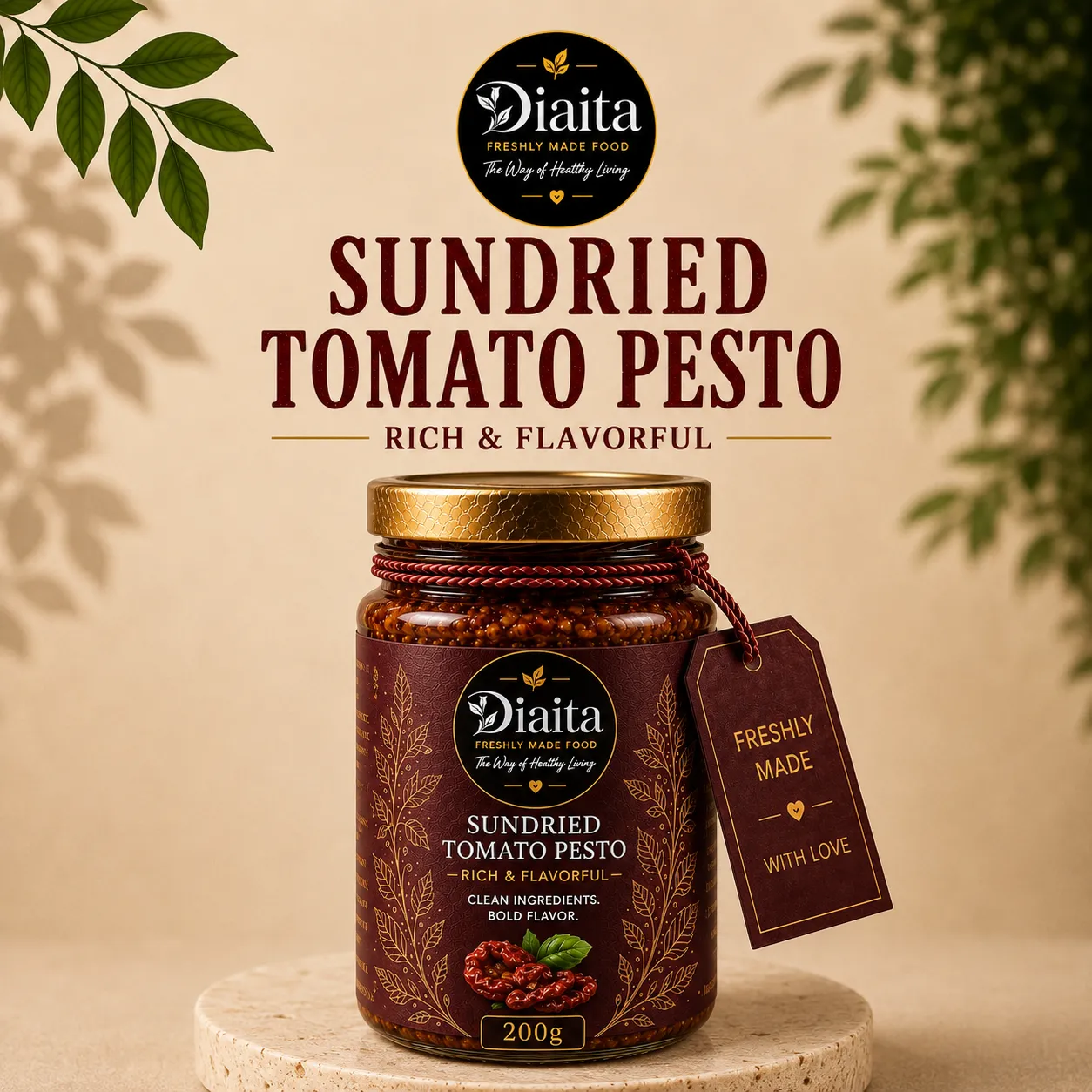 Diaita Sundried Tomato Pesto — Rich & Flavorful